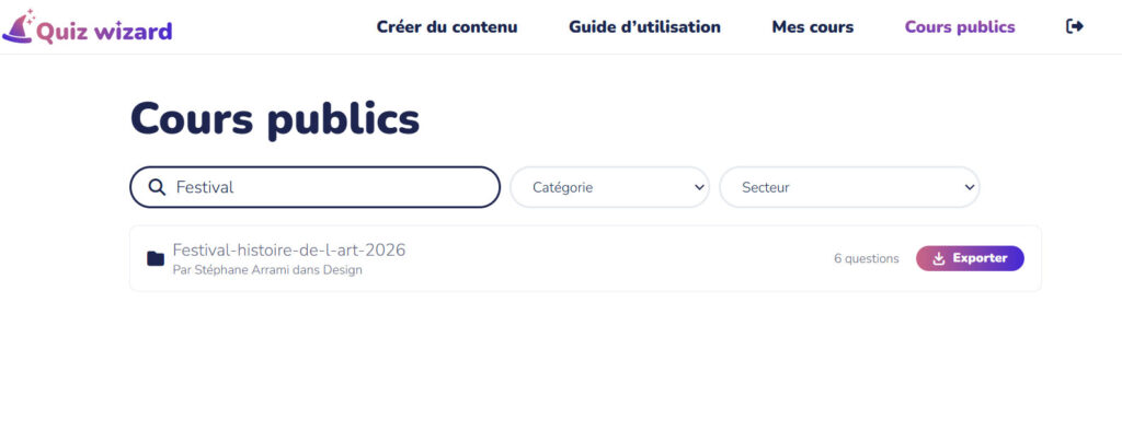 Cours public